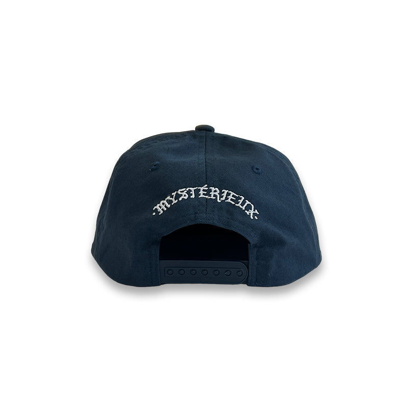 
            
                Load image into Gallery viewer, &amp;quot;Hustle Harder&amp;quot; Navy snapback - Mystérieux Brand
            
        
