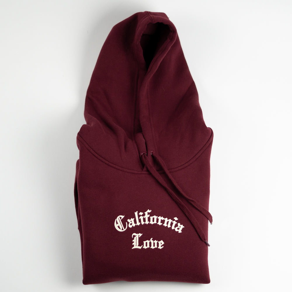 "California Love" Burgundy Hoodie - Mystérieux Brand