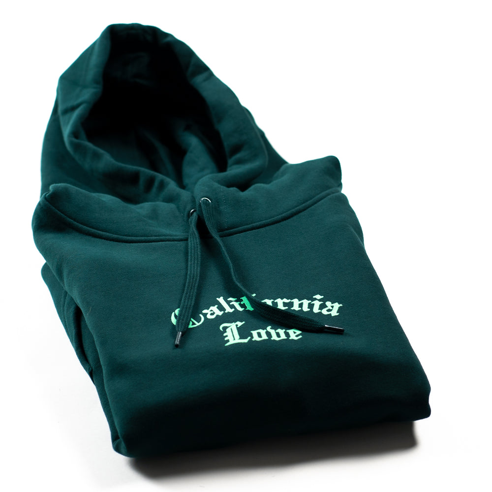 
            
                Load image into Gallery viewer, &amp;quot;California Love&amp;quot; Forest Green Hoodie - Mystérieux Brand
            
        