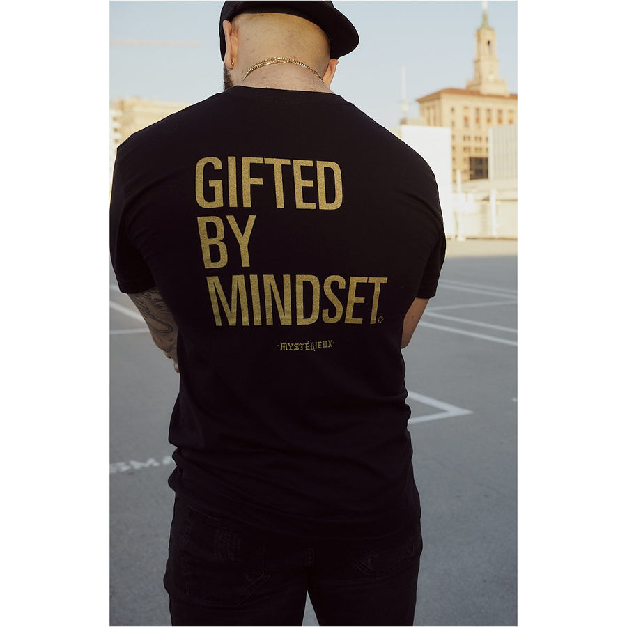 "Gifted By Mindset" Black Tee - Mystérieux Brand