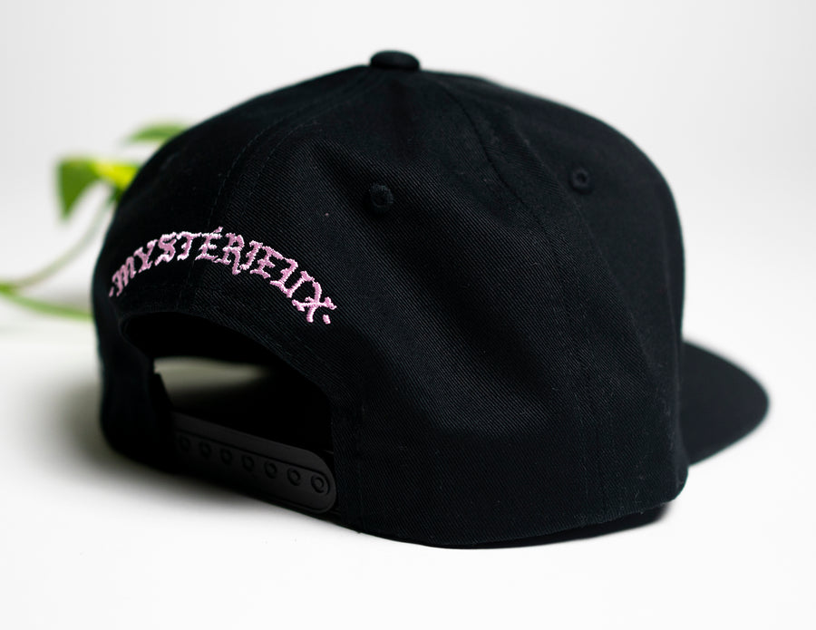 "OG Logo" Black/Pastel Pink Snapback - Mystérieux Brand