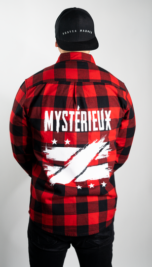 "Envisioned" Red Flannel Button Up - Mystérieux Brand