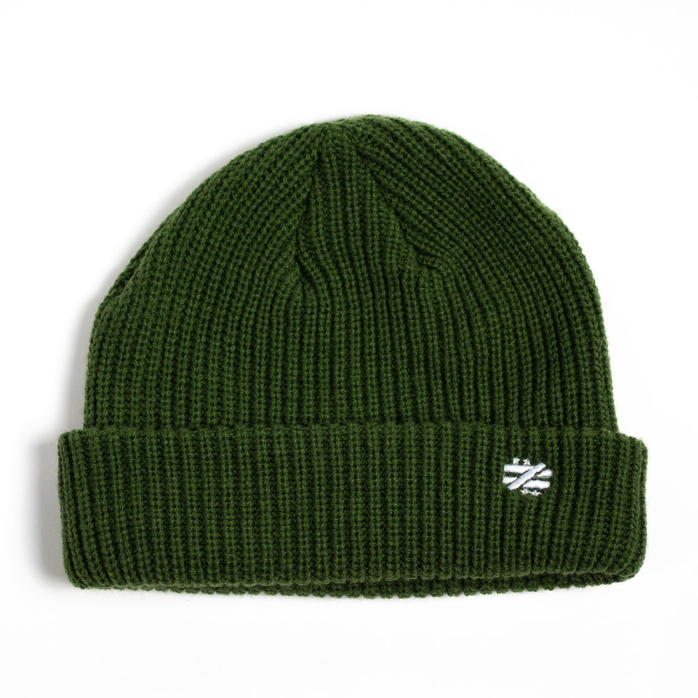 Military Green – beanie cable Brand Logo\