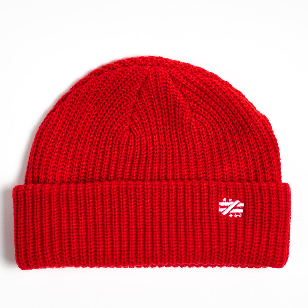 
            
                Load image into Gallery viewer, &amp;quot;OG Logo&amp;quot; Fire Red cable beanies - Mystérieux Brand
            
        